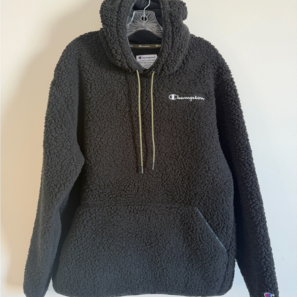 Champion Black Sherpa Hoodie